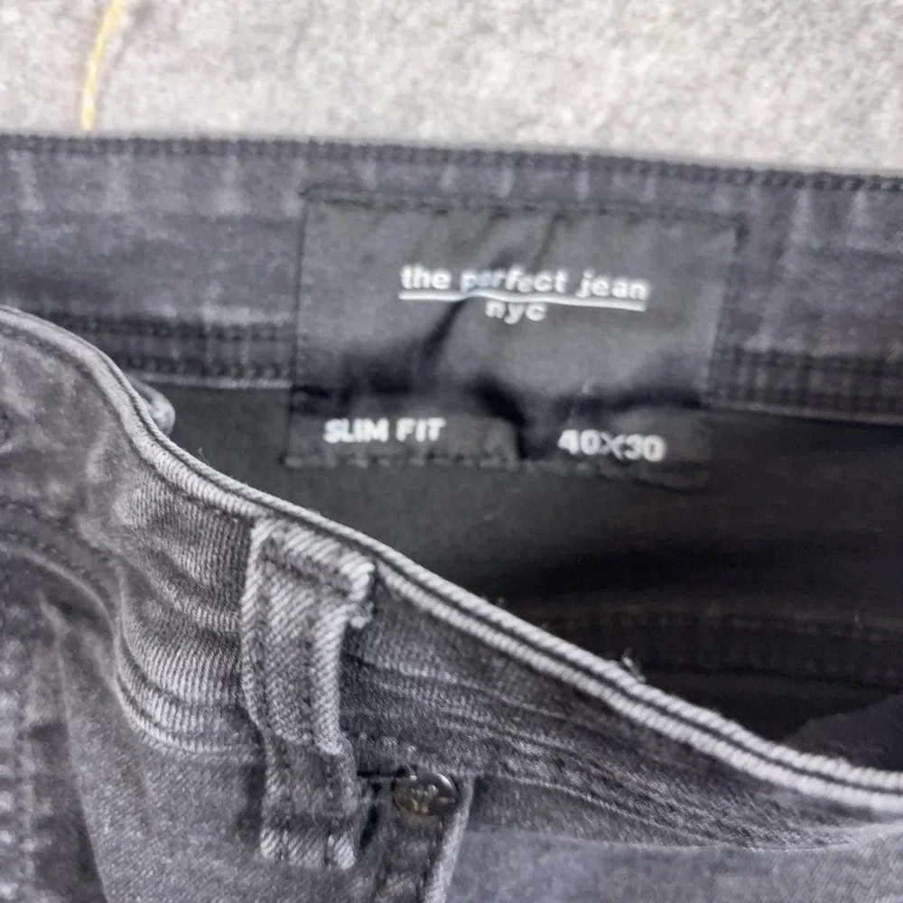 The Perfect Jean NYC Slim Fit Jeans Mens 40x30 Black Stretch‎